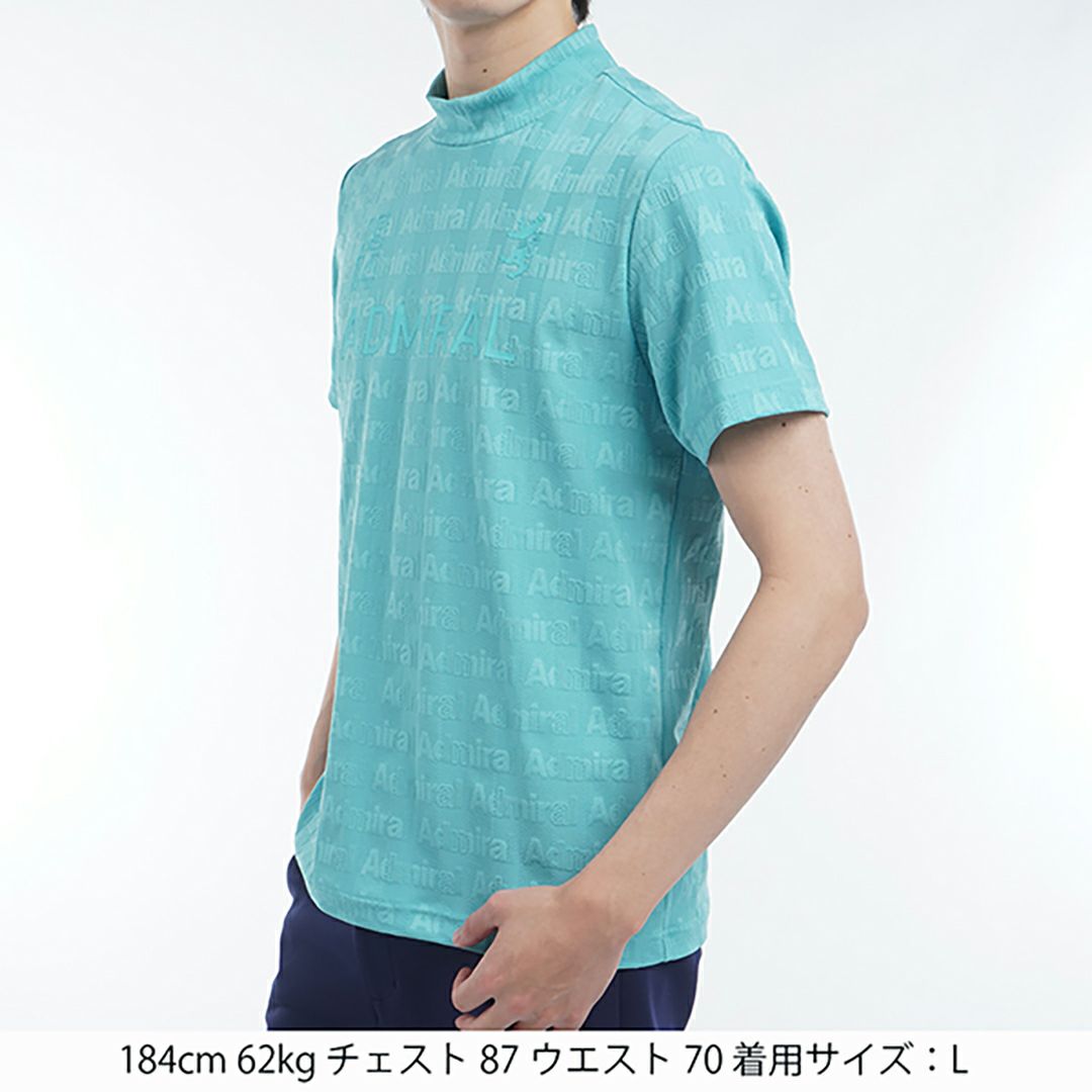 アドミラル ゴルフ Admiral GOLF メンズ メンズ ストライプジャガード モックネックシャツ ADMA501 詳細5