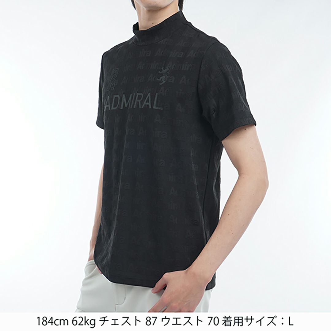 アドミラル ゴルフ Admiral GOLF メンズ メンズ ストライプジャガード モックネックシャツ ADMA501 詳細9