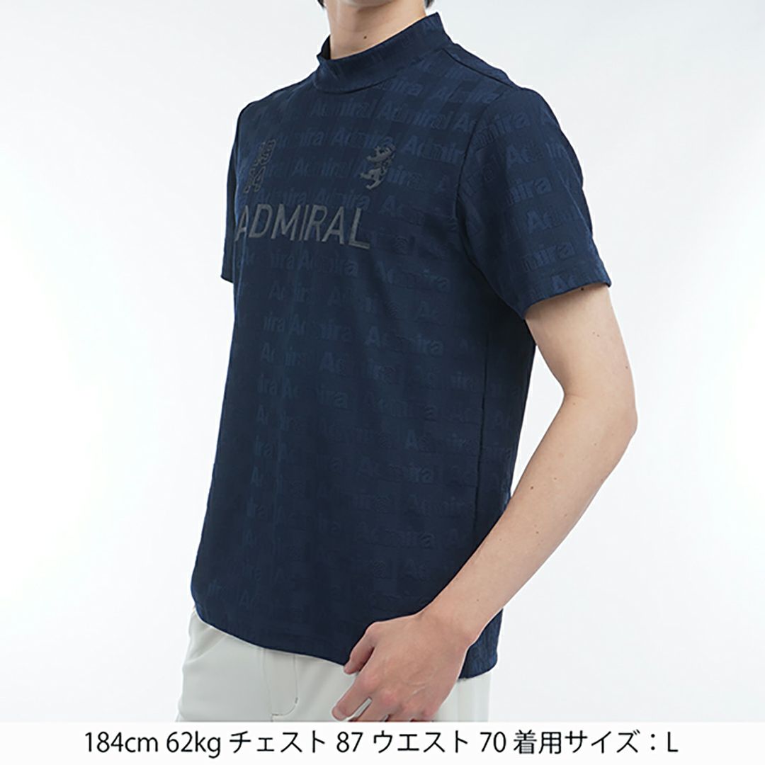 アドミラル ゴルフ Admiral GOLF メンズ メンズ ストライプジャガード モックネックシャツ ADMA501 詳細11