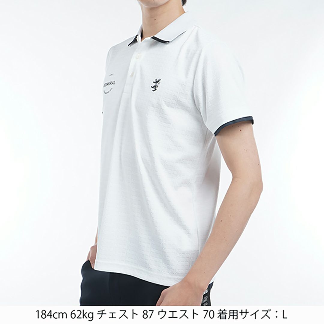 アドミラル ゴルフ Admiral GOLF メンズ メンズ ロゴジャガード ポロシャツ ADMA502 詳細4