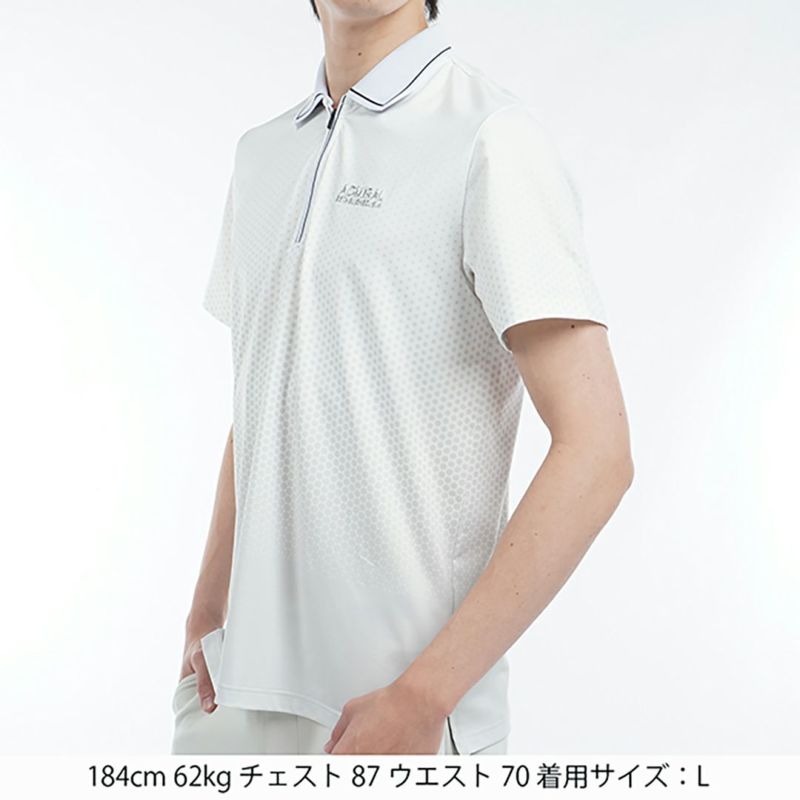 アドミラル ゴルフ Admiral GOLF メンズ メンズ ドットグラデーション ハーフジップポロ ADMA504 詳細4