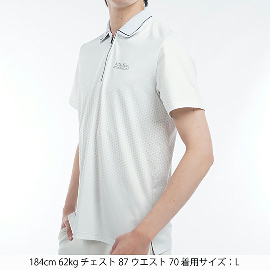 アドミラル ゴルフ Admiral GOLF メンズ メンズ ドットグラデーション ハーフジップポロ ADMA504 詳細4