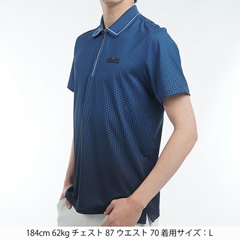 アドミラル ゴルフ Admiral GOLF メンズ メンズ ドットグラデーション ハーフジップポロ ADMA504 詳細8