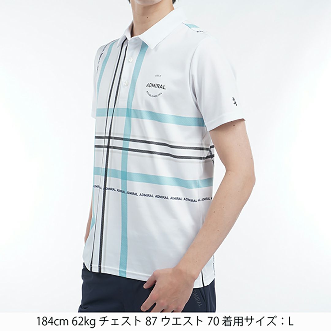 アドミラル ゴルフ Admiral GOLF メンズ メンズ チェックプリント シャツ ADMA508 詳細5