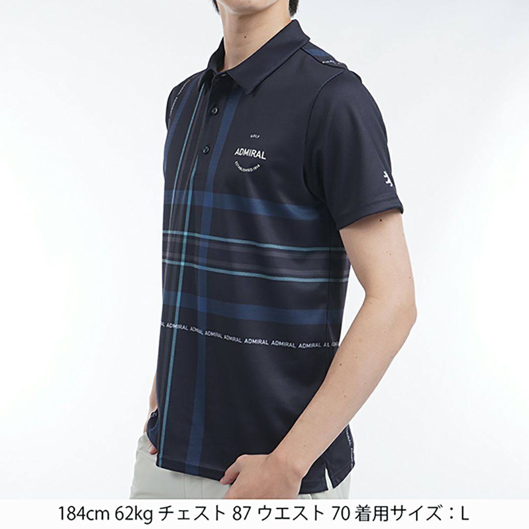 アドミラル ゴルフ Admiral GOLF メンズ メンズ チェックプリント シャツ ADMA508 詳細9