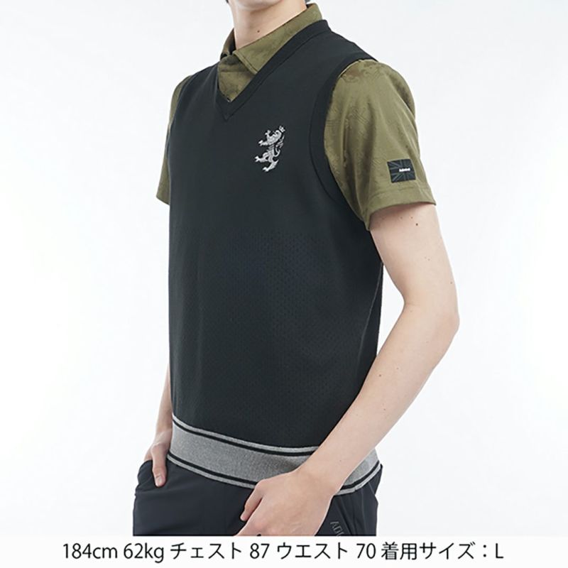 アドミラル ゴルフ Admiral GOLF メンズ メンズ ポリエステル ニットベスト ADMA512 詳細8