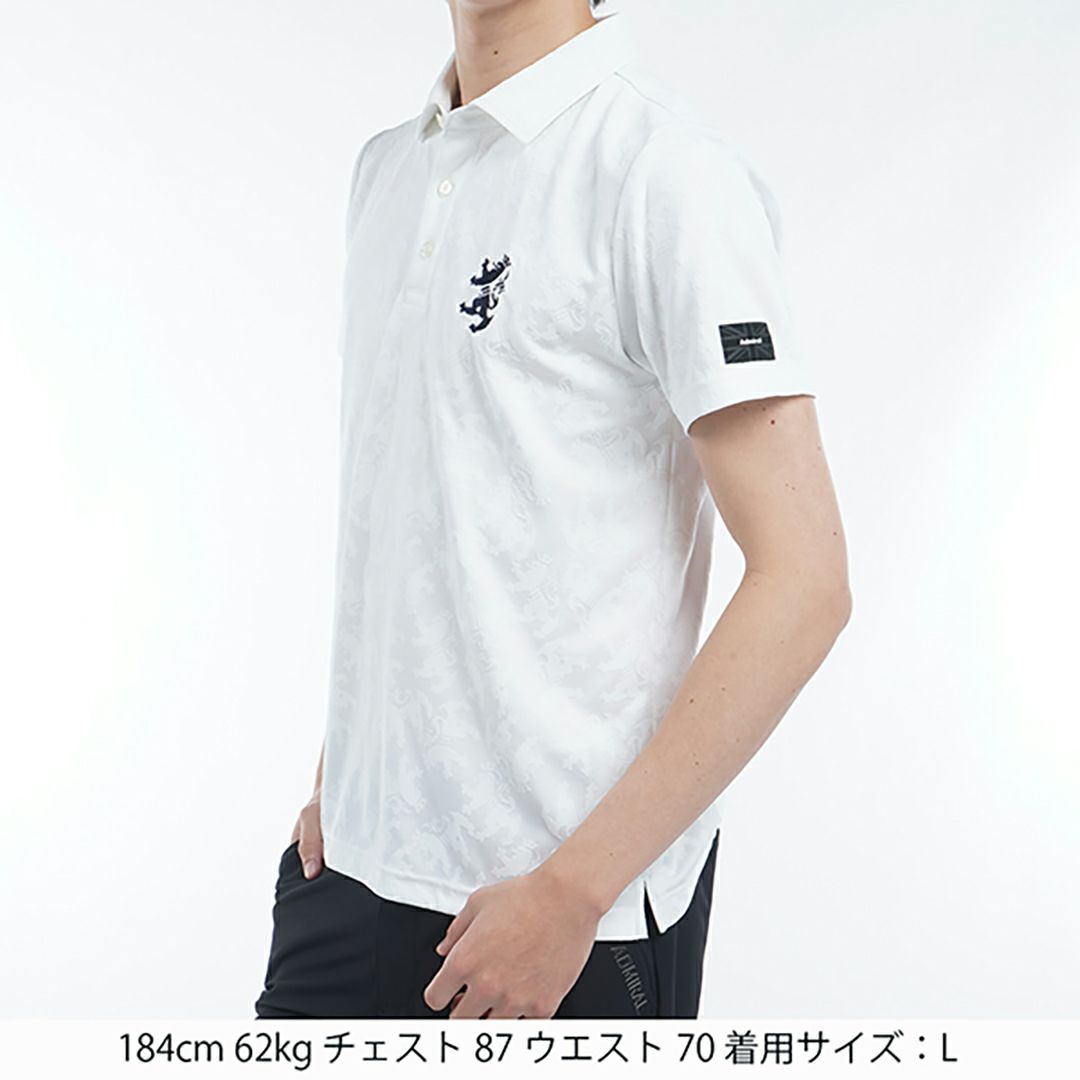 アドミラル ゴルフ Admiral GOLF メンズ メンズ ランパント ジャガードシャツ ADMA513 詳細7