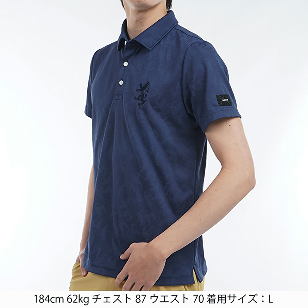 アドミラル ゴルフ Admiral GOLF メンズ メンズ ランパント ジャガードシャツ ADMA513 詳細11