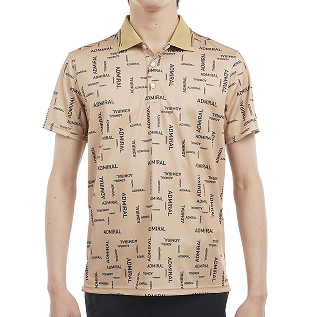 アドミラル ゴルフ Admiral GOLF メンズ メンズ モザイクロゴ プリントポロシャツ ADMA514 詳細1