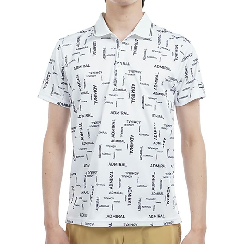 アドミラル ゴルフ Admiral GOLF メンズ メンズ モザイクロゴ プリントポロシャツ ADMA514 詳細2