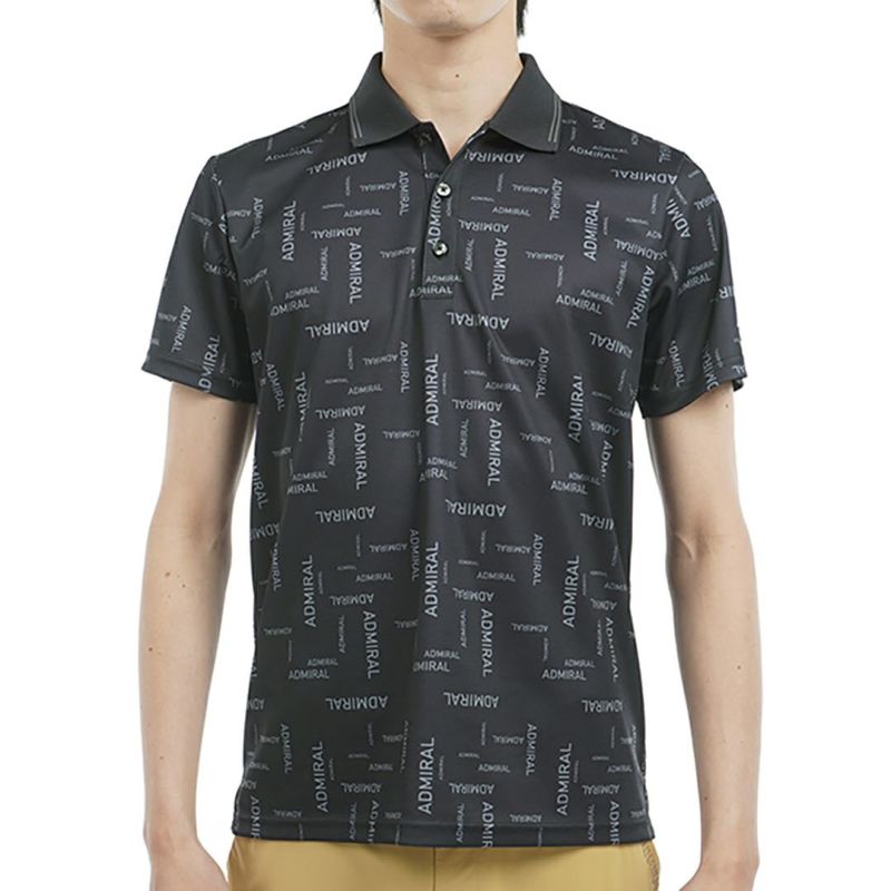 アドミラル ゴルフ Admiral GOLF メンズ メンズ モザイクロゴ プリントポロシャツ ADMA514 詳細3