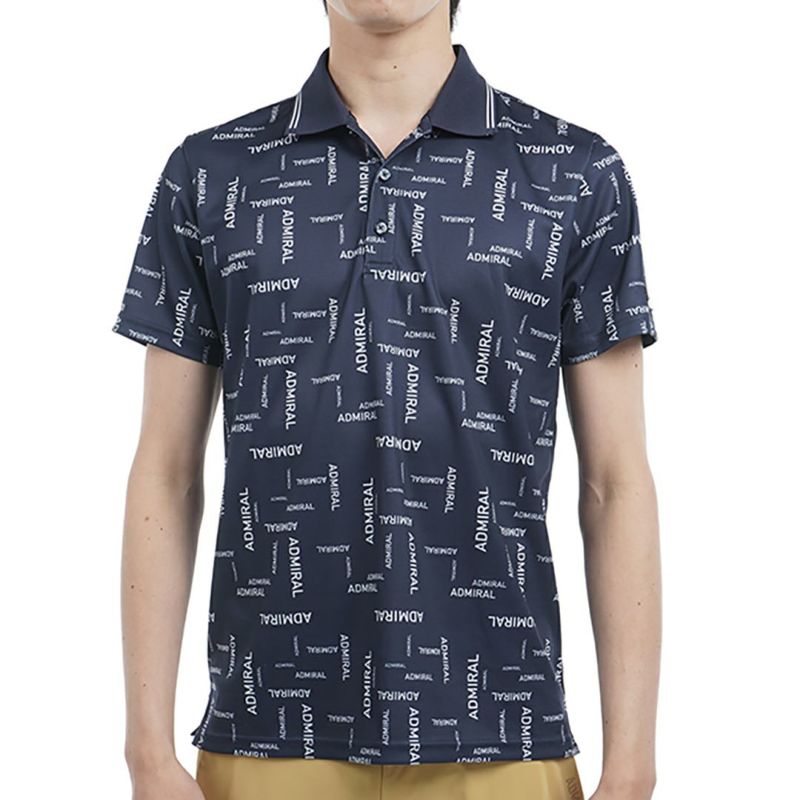 アドミラル ゴルフ Admiral GOLF メンズ メンズ モザイクロゴ プリントポロシャツ ADMA514 詳細4