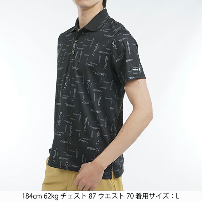 アドミラル ゴルフ Admiral GOLF メンズ メンズ モザイクロゴ プリントポロシャツ ADMA514 詳細9