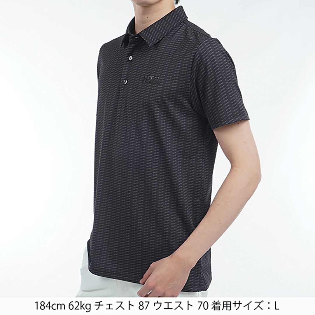 アドミラル ゴルフ Admiral GOLF メンズ メンズ 小紋柄 プリントシャツ ADMA515 詳細9