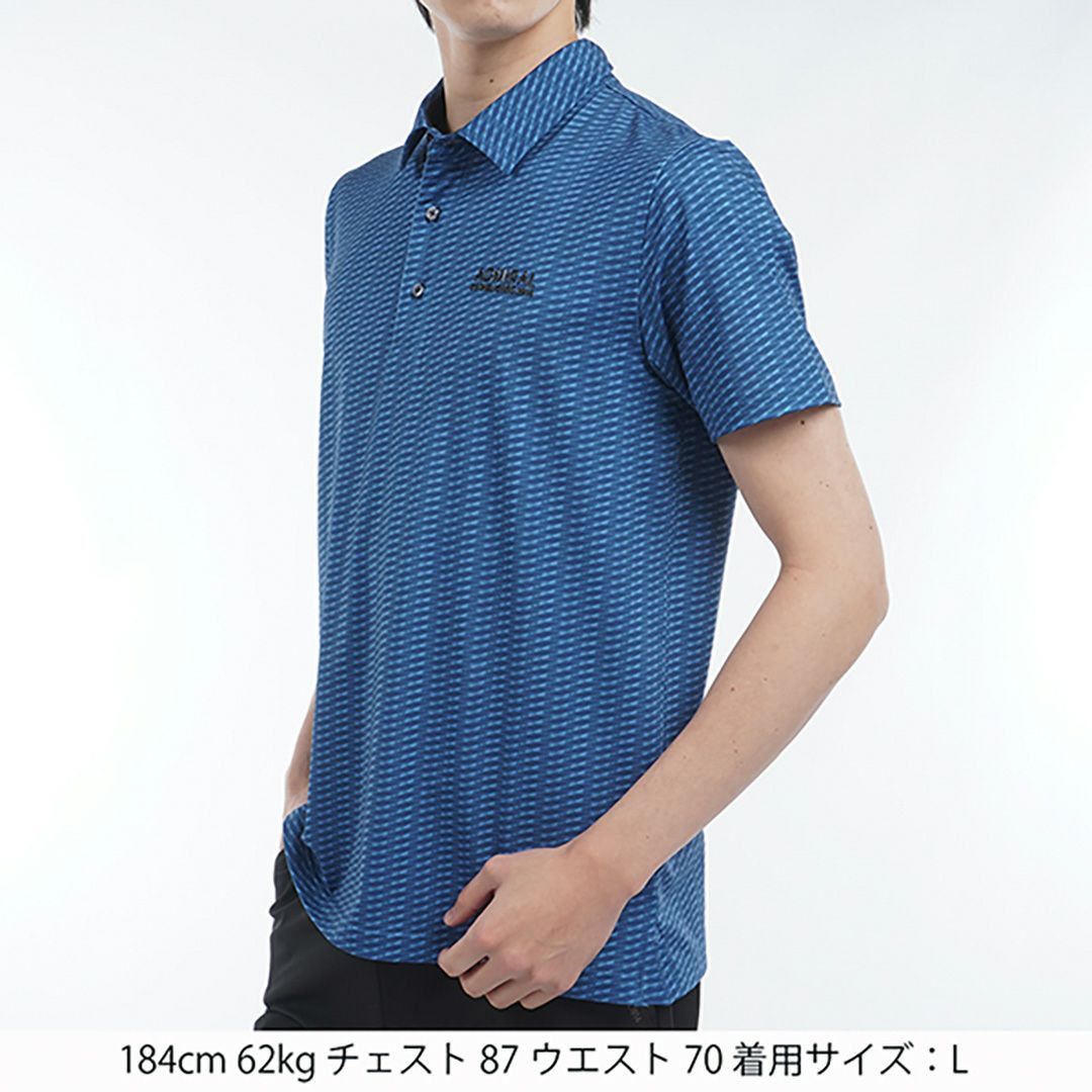 アドミラル ゴルフ Admiral GOLF メンズ メンズ 小紋柄 プリントシャツ ADMA515 詳細11