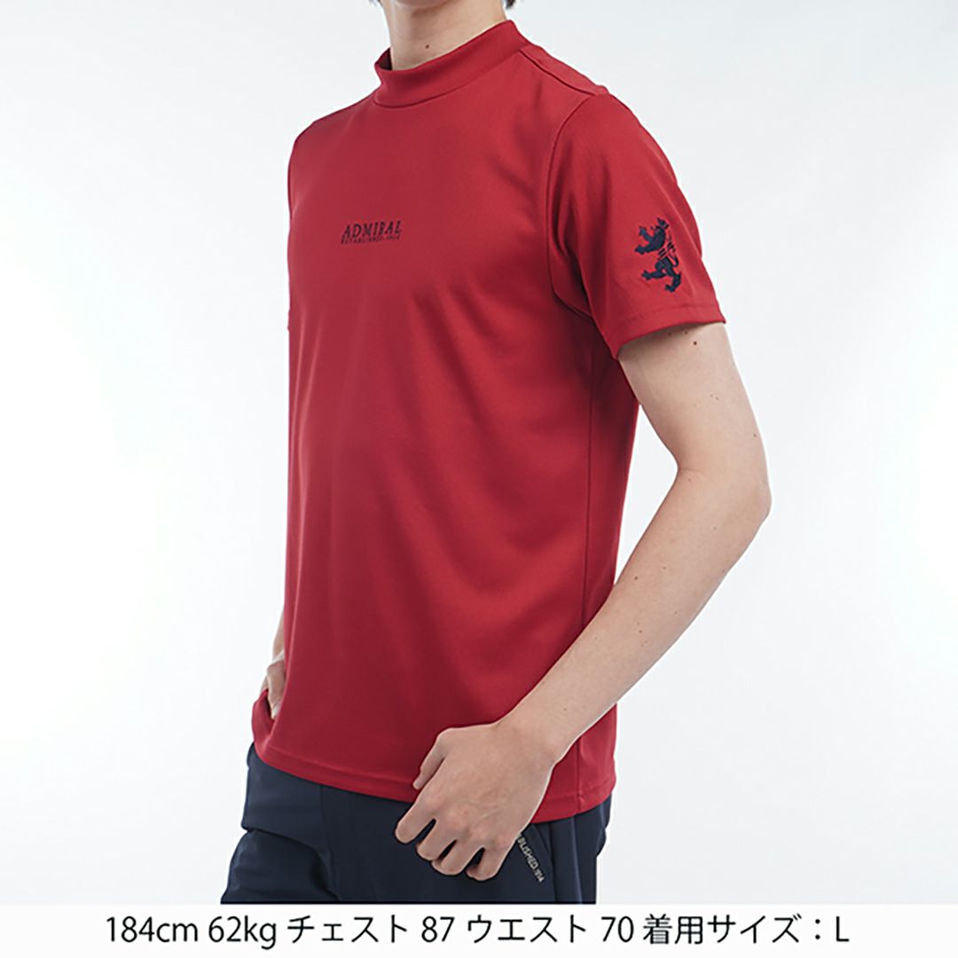 アドミラル ゴルフ Admiral GOLF メンズ メンズ フラッグ モックネックシャツ ADMA516 詳細6
