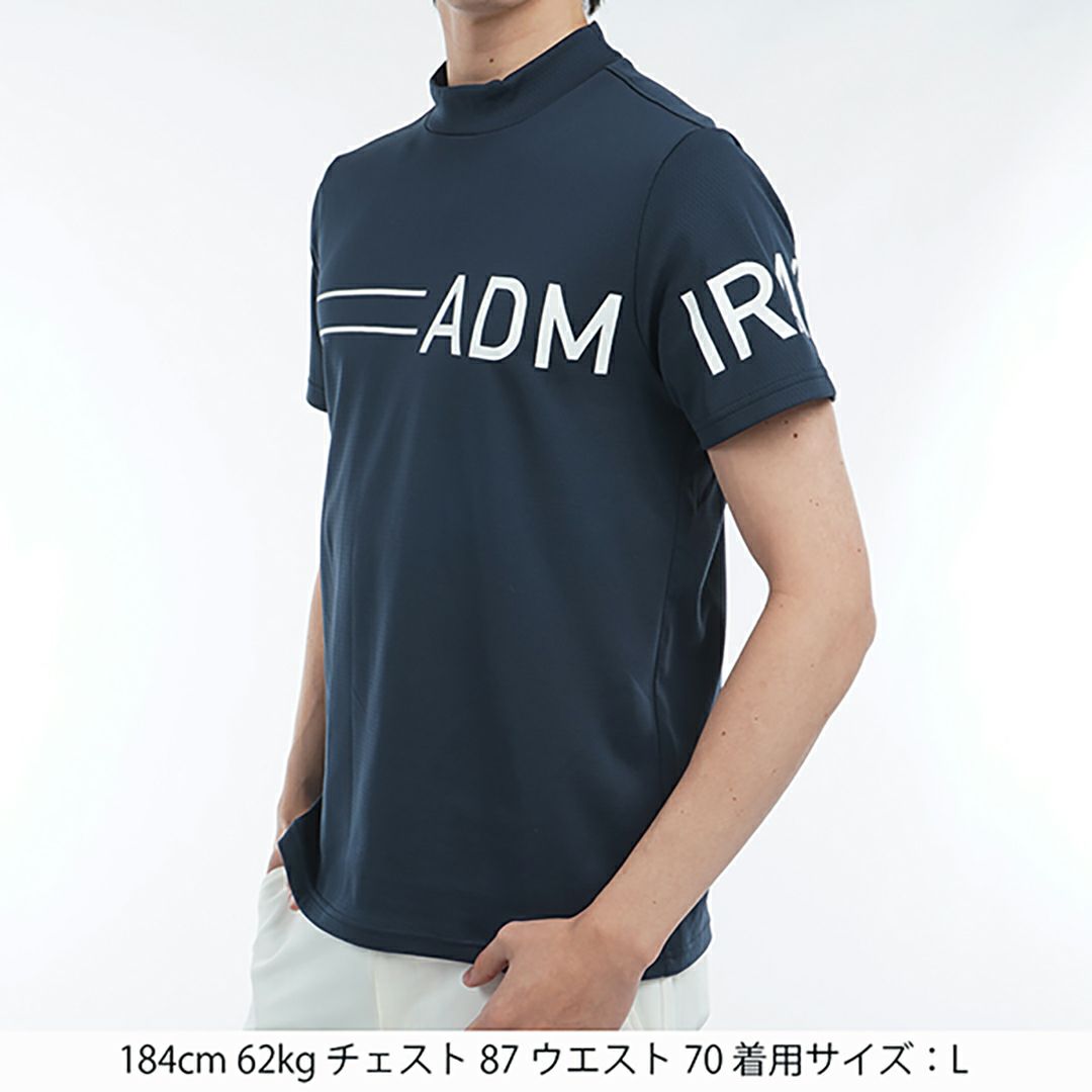 アドミラル ゴルフ Admiral GOLF メンズ メンズ カラタッチ ビッグロゴモックネックシャツ ADMA518 詳細6