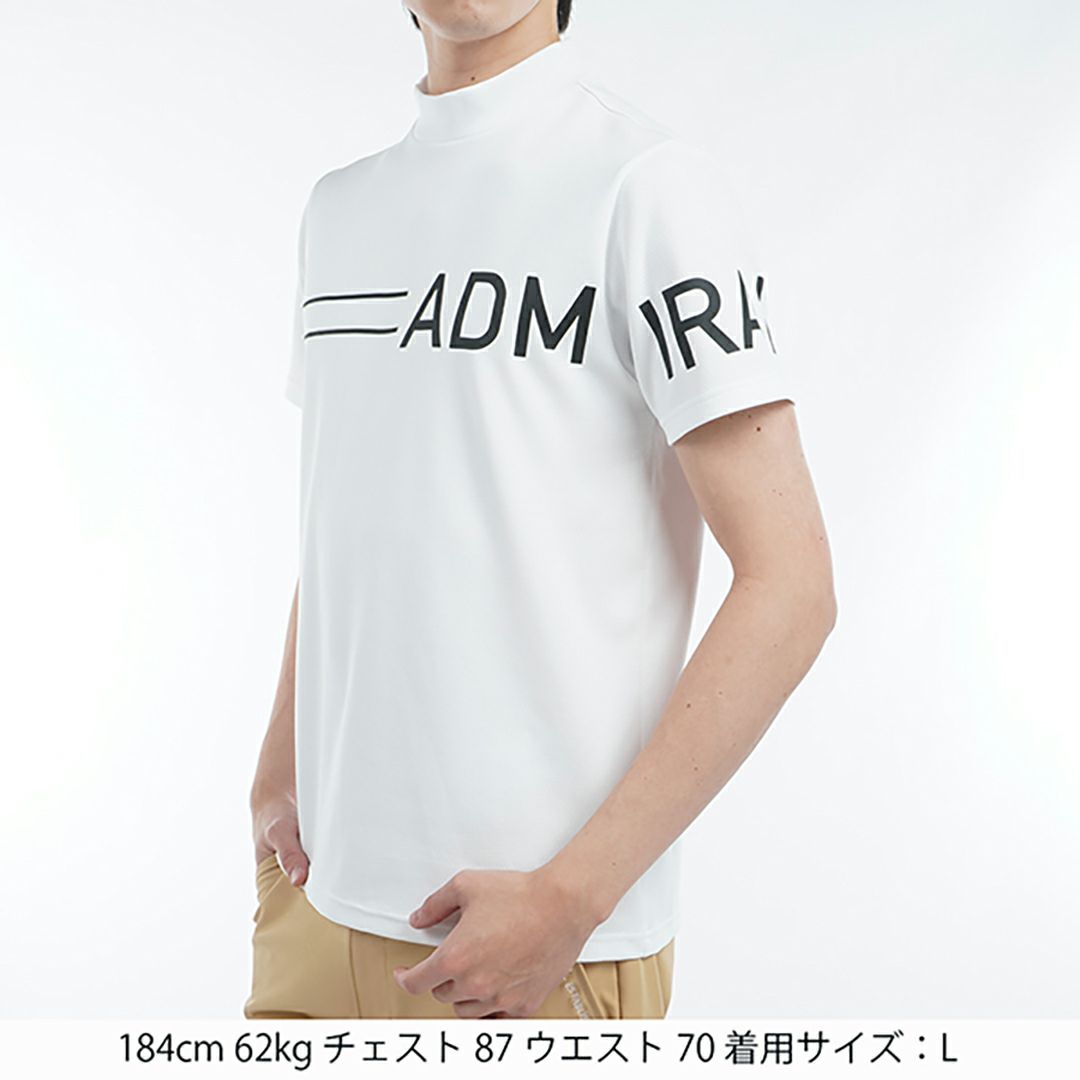アドミラル ゴルフ Admiral GOLF メンズ メンズ カラタッチ ビッグロゴモックネックシャツ ADMA518 詳細8