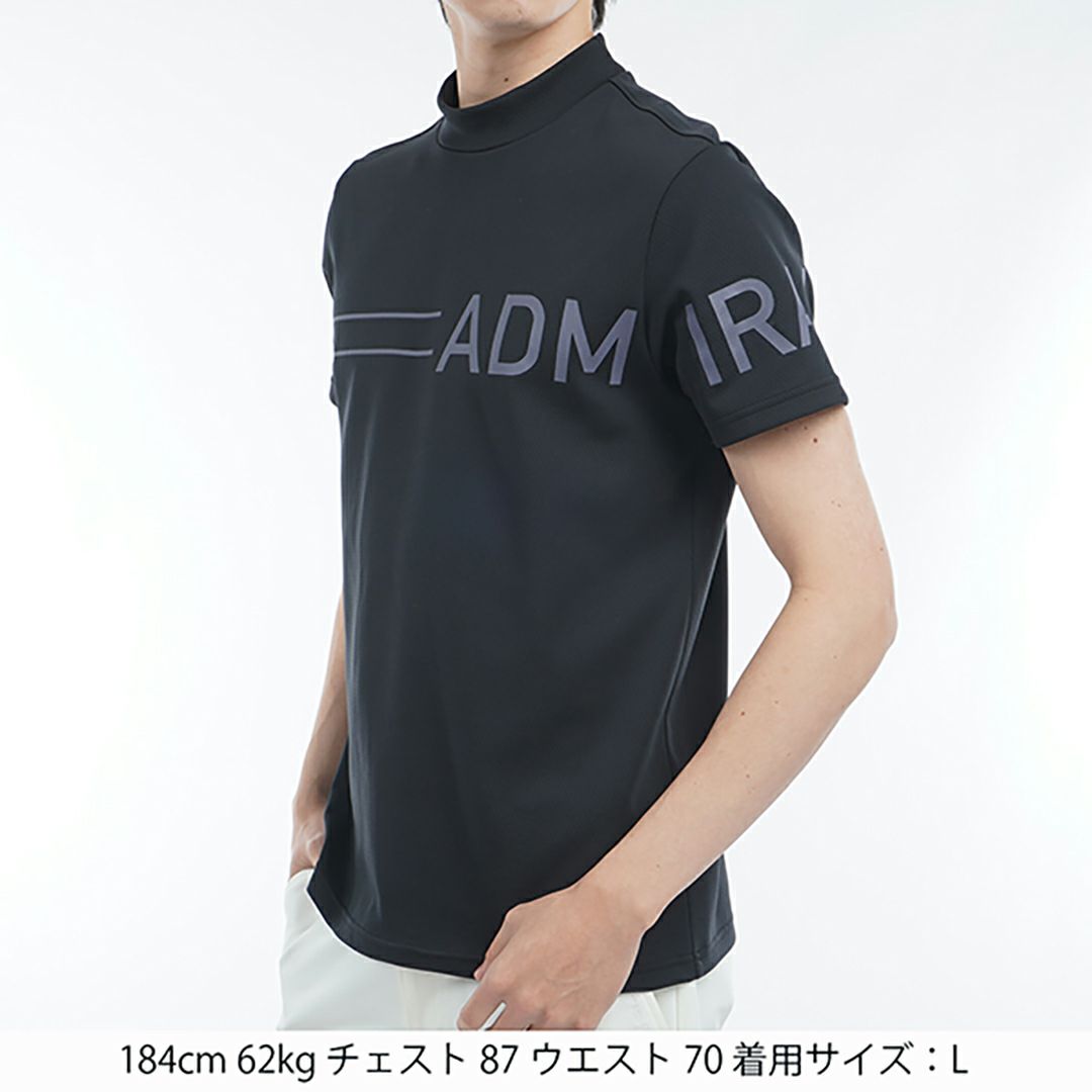 アドミラル ゴルフ Admiral GOLF メンズ メンズ カラタッチ ビッグロゴモックネックシャツ ADMA518 詳細10
