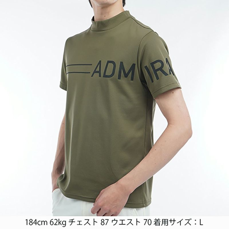 アドミラル ゴルフ Admiral GOLF メンズ メンズ カラタッチ ビッグロゴモックネックシャツ ADMA518 詳細12