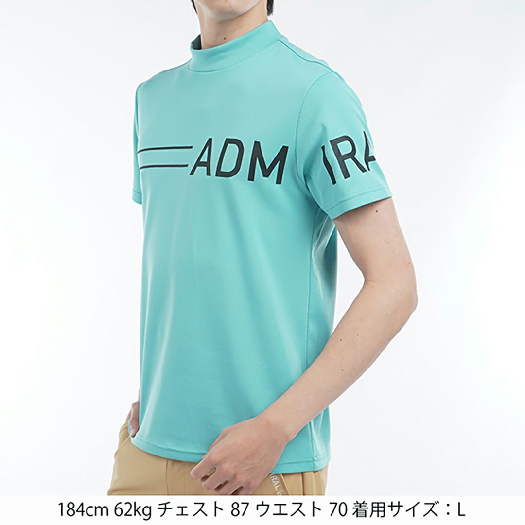 アドミラル ゴルフ Admiral GOLF メンズ メンズ カラタッチ ビッグロゴモックネックシャツ ADMA518 詳細14