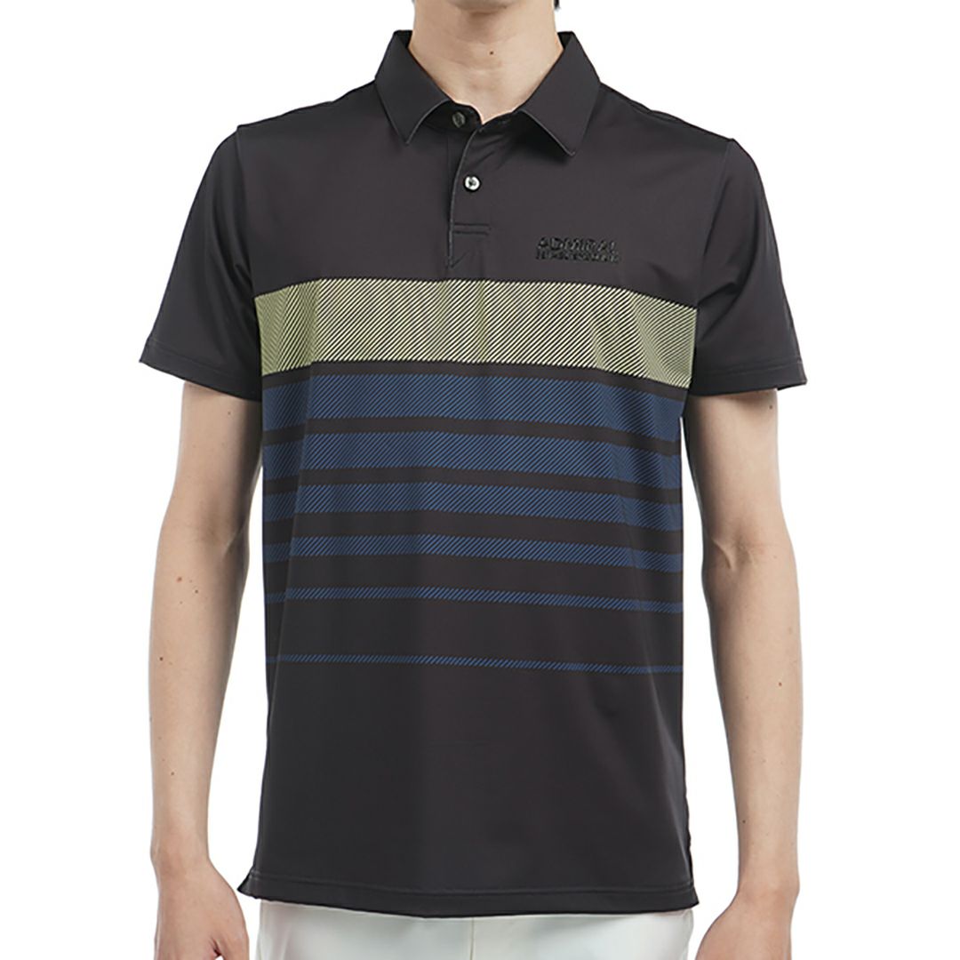 アドミラル ゴルフ Admiral GOLF メンズ メンズ グラデーションボーダー プリントシャツ ADMA519 詳細1