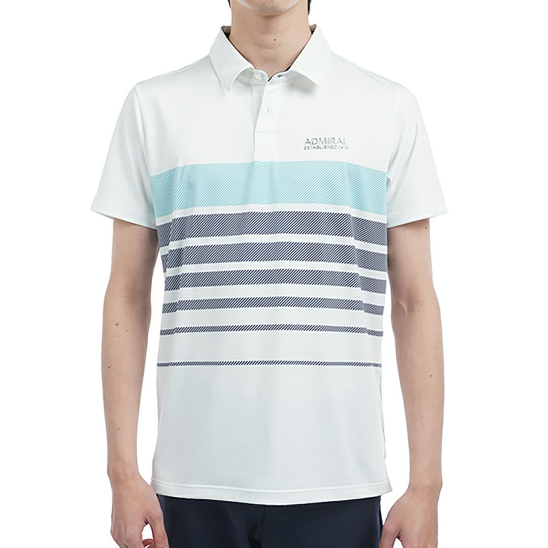 アドミラル ゴルフ Admiral GOLF メンズ メンズ グラデーションボーダー プリントシャツ ADMA519 詳細2