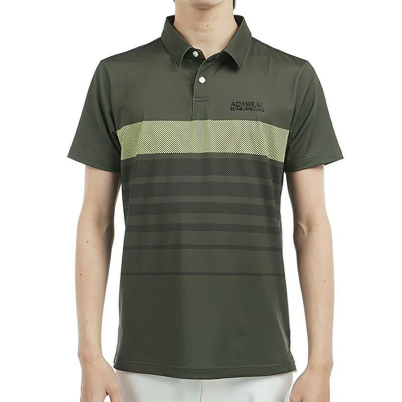 アドミラル ゴルフ Admiral GOLF メンズ メンズ グラデーションボーダー プリントシャツ ADMA519 詳細3
