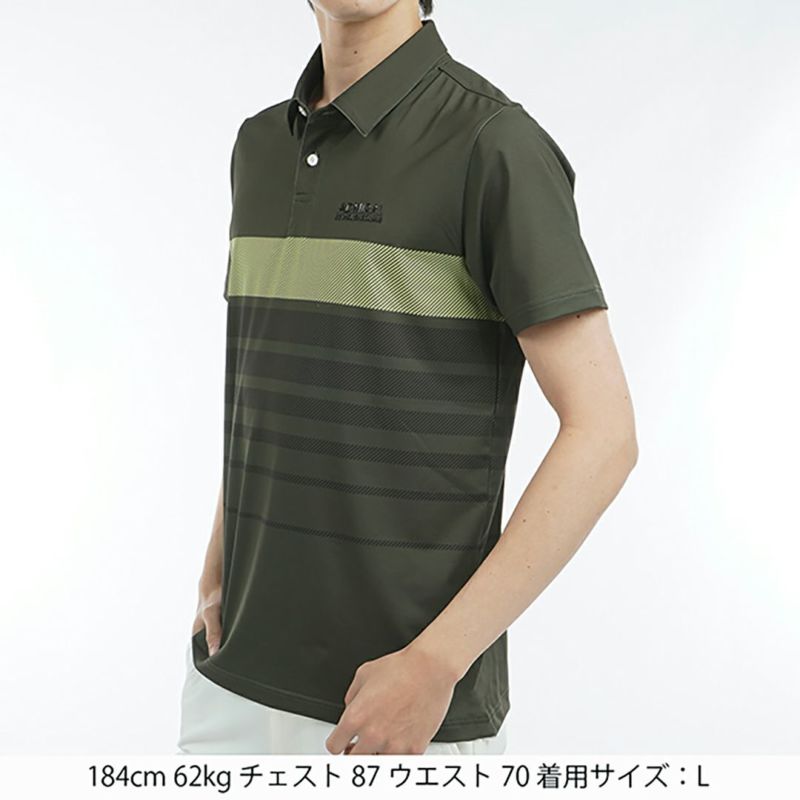 アドミラル ゴルフ Admiral GOLF メンズ メンズ グラデーションボーダー プリントシャツ ADMA519 詳細8