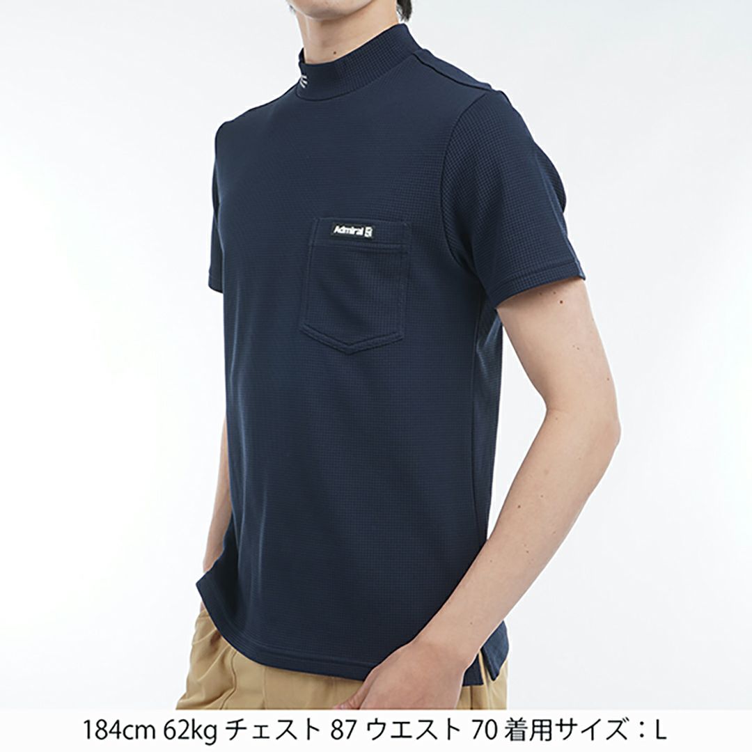 アドミラル ゴルフ Admiral GOLF メンズ メンズ 接触冷感 サークルロゴ モックネックシャツ ADMA525 詳細7