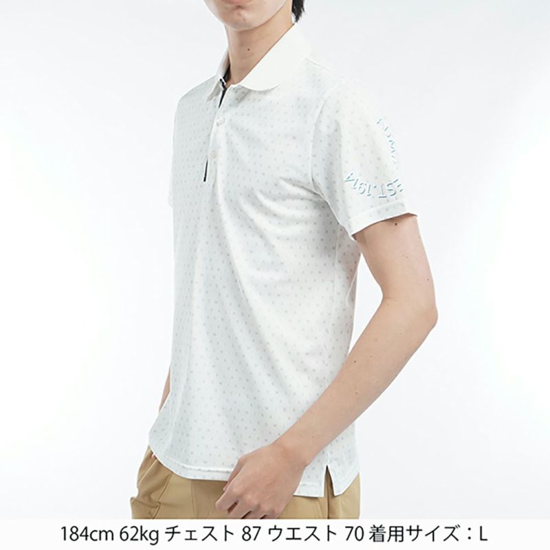 アドミラル ゴルフ Admiral GOLF メンズ メンズ モノグラムプリント スパッシーポロシャツ ADMA526 詳細6