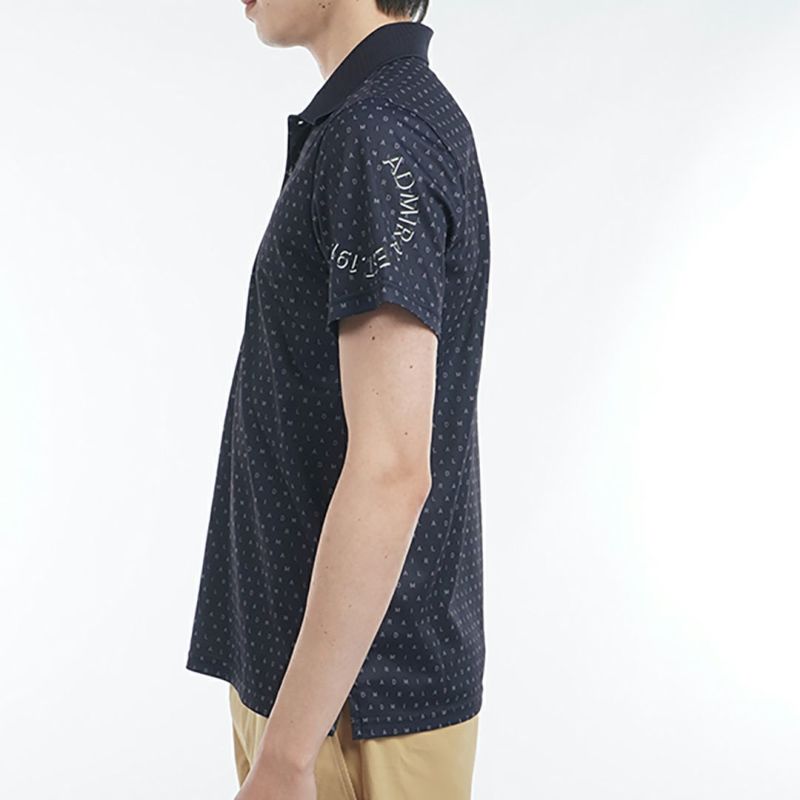 アドミラル ゴルフ Admiral GOLF メンズ メンズ モノグラムプリント スパッシーポロシャツ ADMA526 詳細10