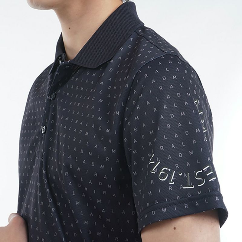 アドミラル ゴルフ Admiral GOLF メンズ メンズ モノグラムプリント スパッシーポロシャツ ADMA526 詳細13