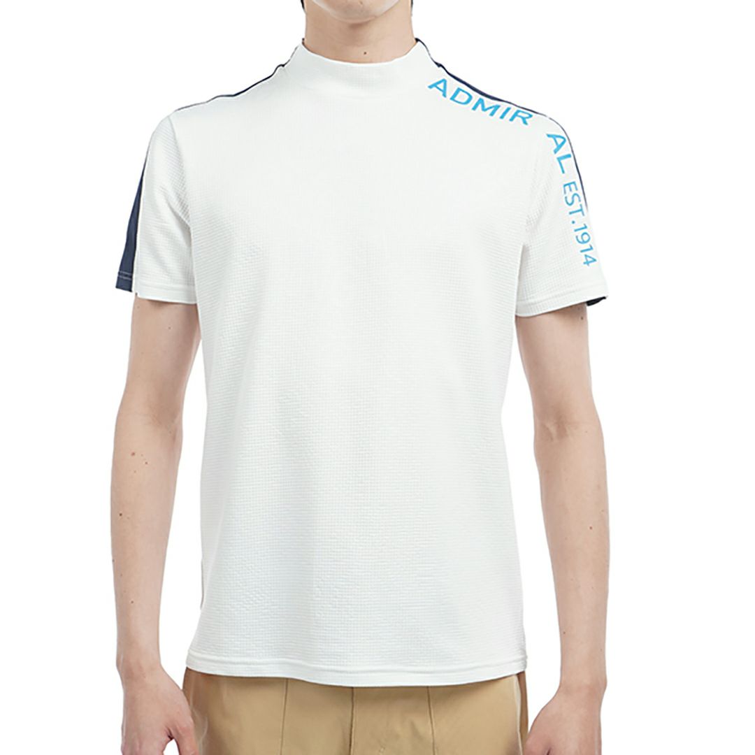 アドミラル ゴルフ Admiral GOLF メンズ メンズ 接触冷感 ジオメタリックロゴ モックネックシャツ ADMA527 詳細2