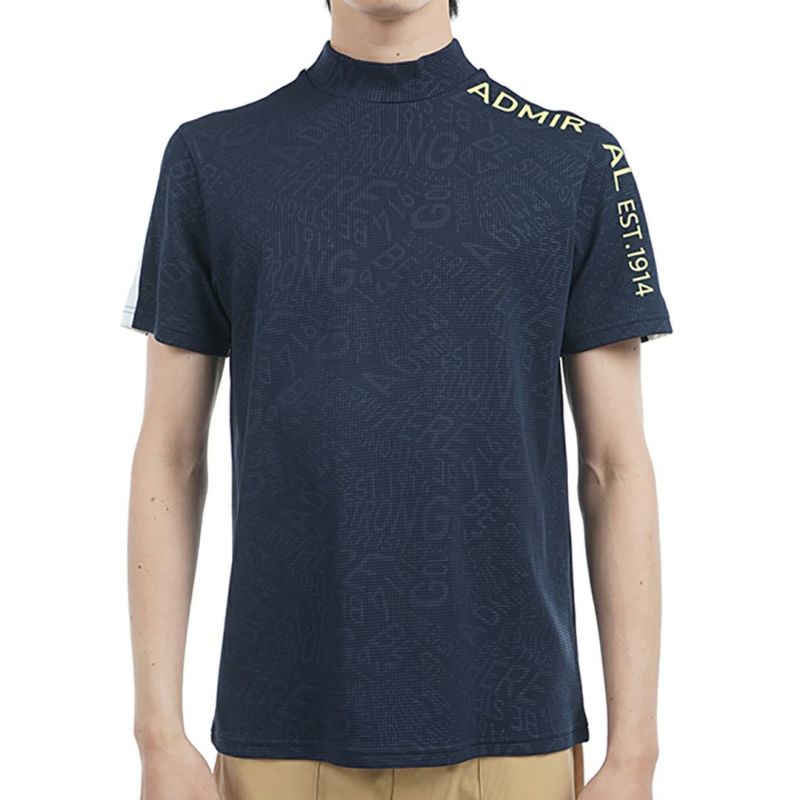 アドミラル ゴルフ Admiral GOLF メンズ メンズ 接触冷感 ジオメタリックロゴ モックネックシャツ ADMA527 詳細4
