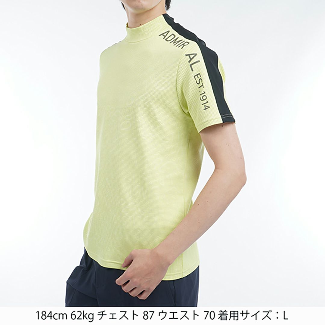 アドミラル ゴルフ Admiral GOLF メンズ メンズ 接触冷感 ジオメタリックロゴ モックネックシャツ ADMA527 詳細5