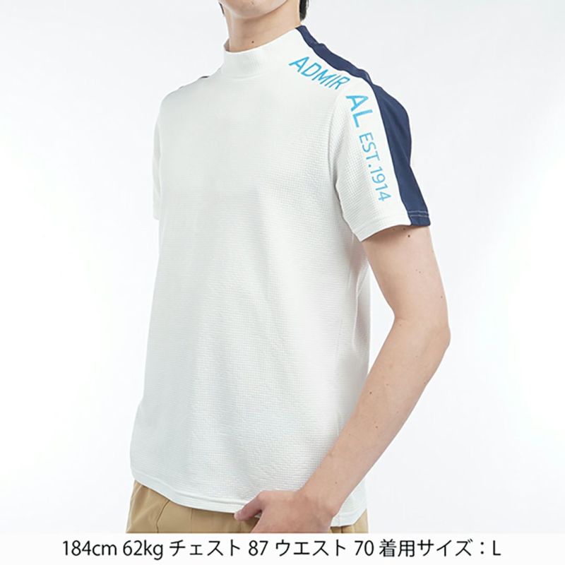 アドミラル ゴルフ Admiral GOLF メンズ メンズ 接触冷感 ジオメタリックロゴ モックネックシャツ ADMA527 詳細7