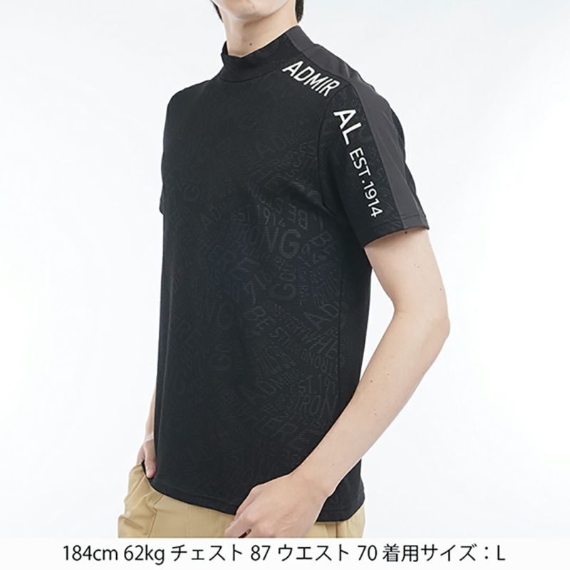 アドミラル ゴルフ Admiral GOLF メンズ メンズ 接触冷感 ジオメタリックロゴ モックネックシャツ ADMA527 詳細9