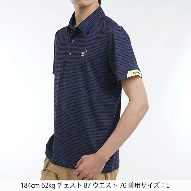 アドミラル ゴルフ Admiral GOLF メンズ メンズ シャドーリゾート プリントシャツ ADMA528 詳細8