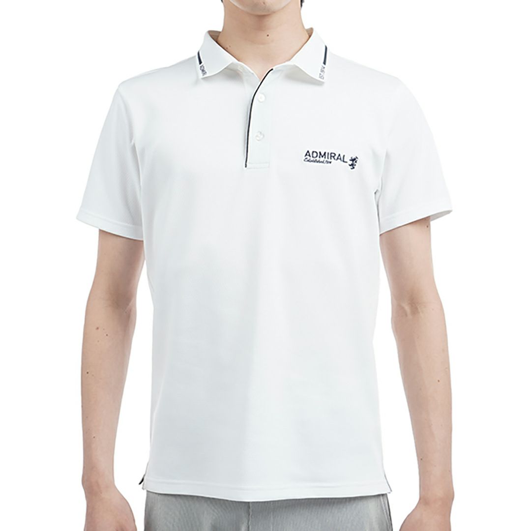 アドミラル ゴルフ Admiral GOLF メンズ メンズ カラタッチ 台襟付きポロシャツ ADMA533 詳細2