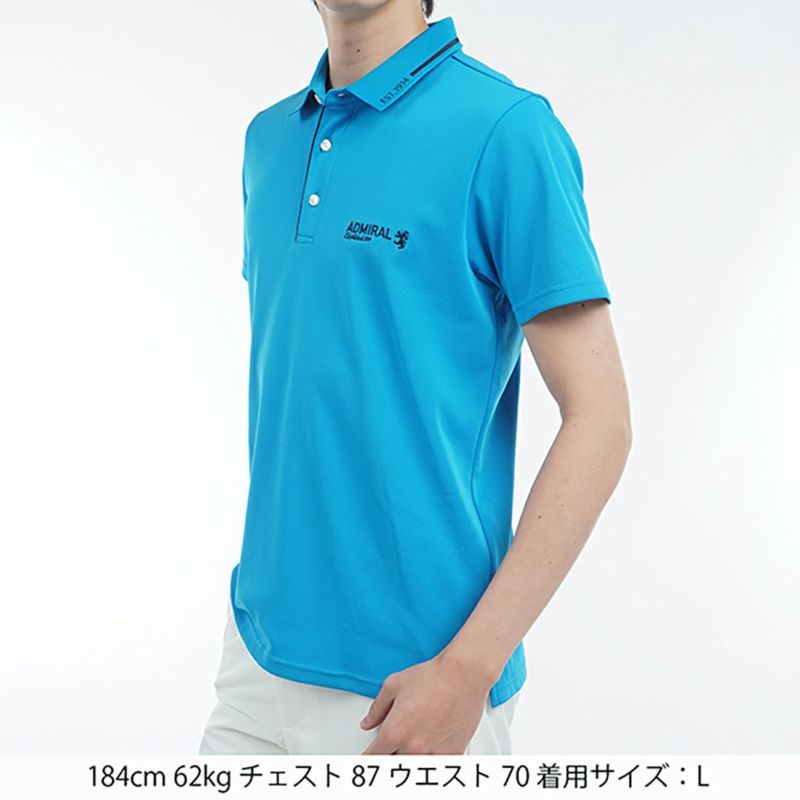 ADMIRAL フラッグポロシャツ（RED／L） アドミラル ゴルフ（Admiral GOLF）（メンズ）ゴルフウェア 半袖