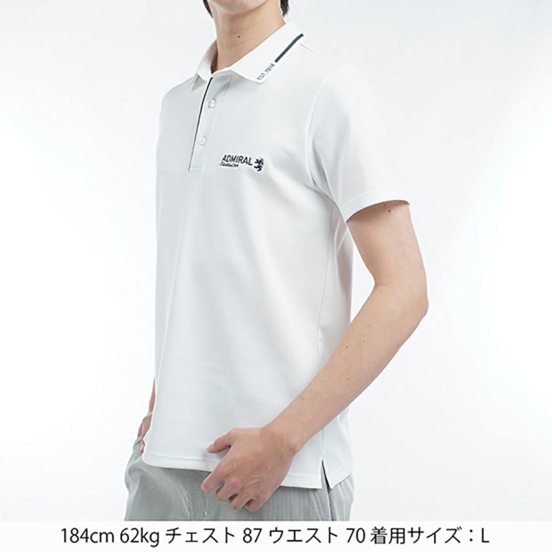 アドミラル ゴルフ Admiral GOLF メンズ メンズ カラタッチ 台襟付きポロシャツ ADMA533 詳細10