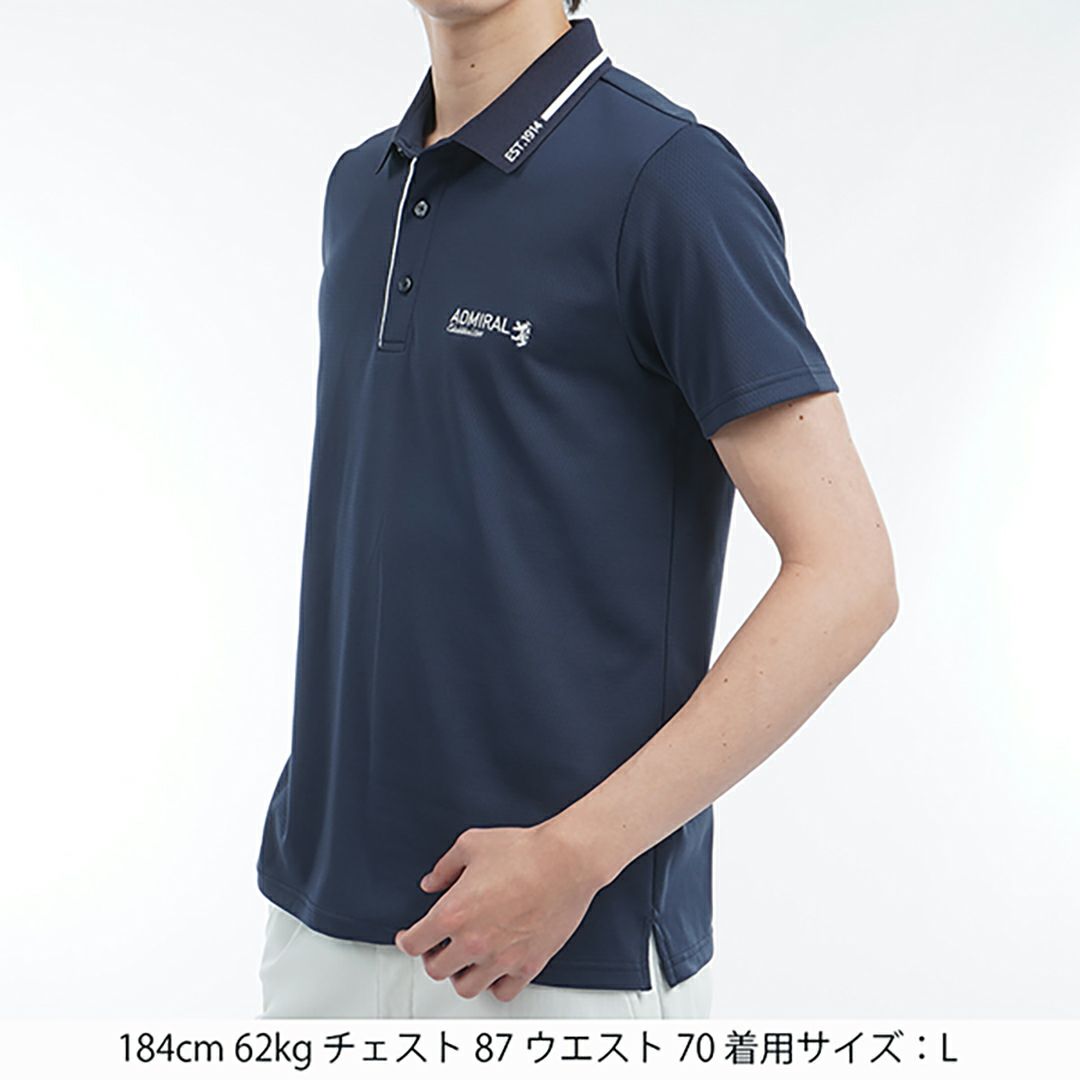 アドミラル ゴルフ Admiral GOLF メンズ メンズ カラタッチ 台襟付きポロシャツ ADMA533 詳細14