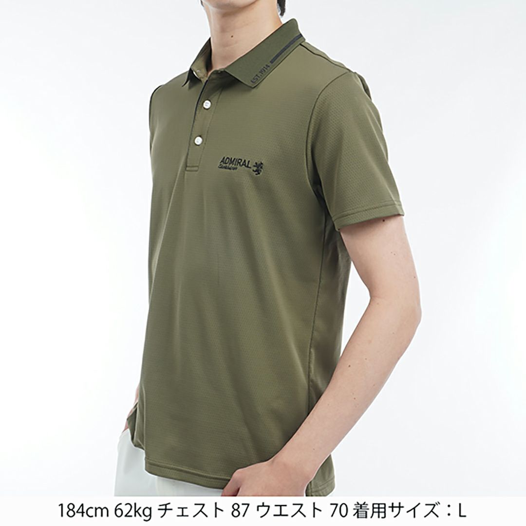 アドミラル ゴルフ Admiral GOLF メンズ メンズ カラタッチ 台襟付きポロシャツ ADMA533 詳細18