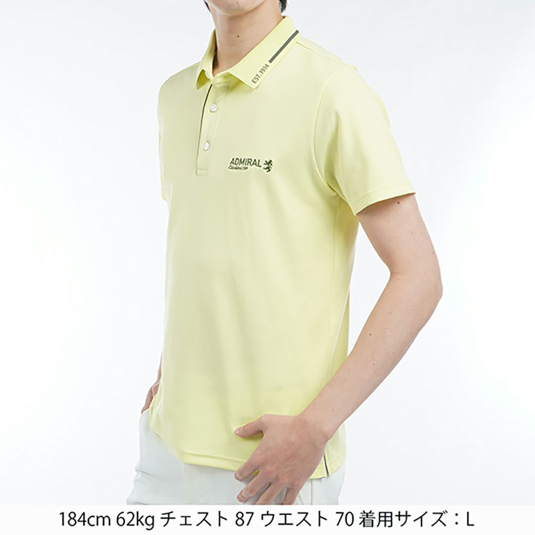 アドミラル ゴルフ Admiral GOLF メンズ メンズ カラタッチ 台襟付きポロシャツ ADMA533 詳細20