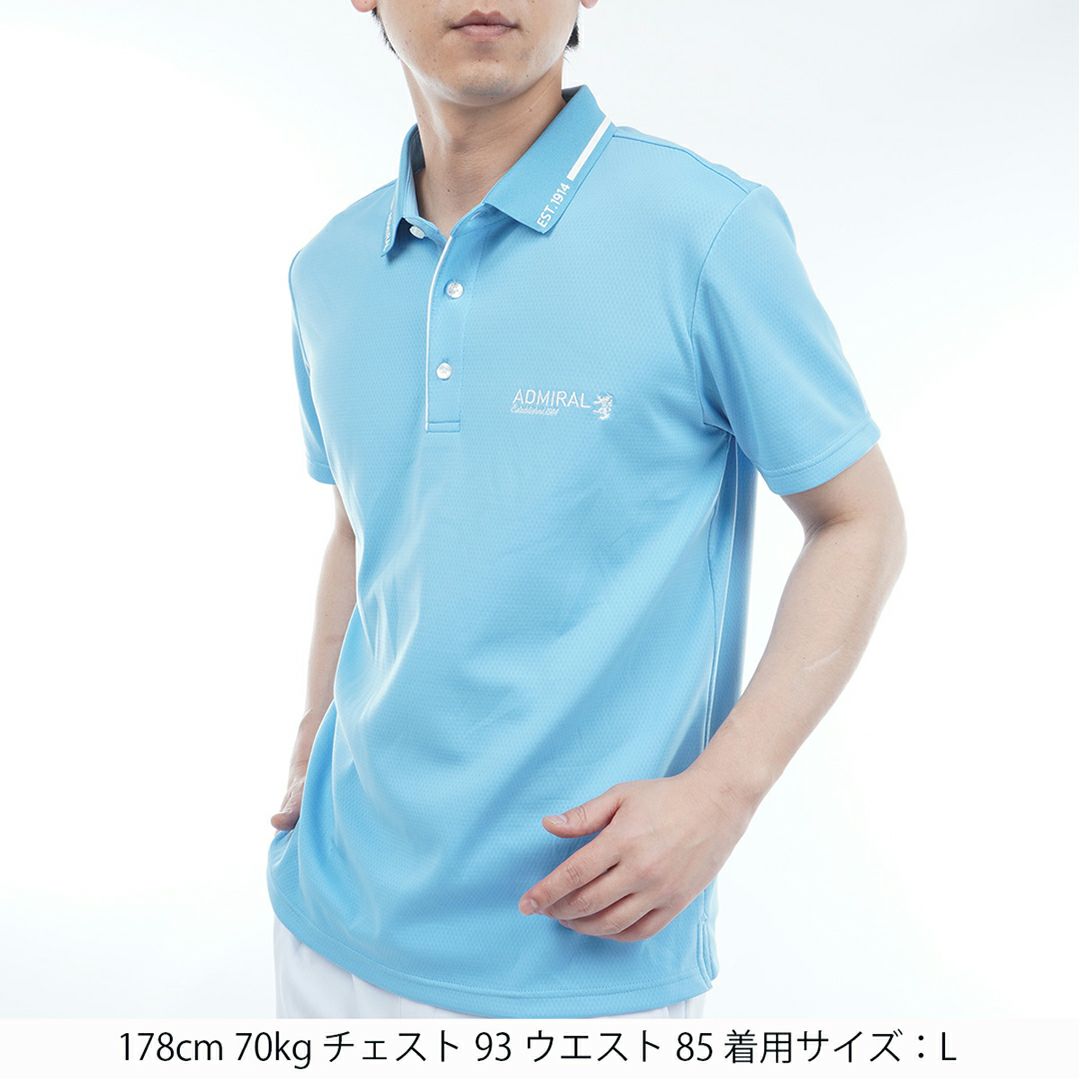 アドミラル ゴルフ Admiral GOLF メンズ メンズ カラタッチ 台襟付きポロシャツ ADMA533 詳細22