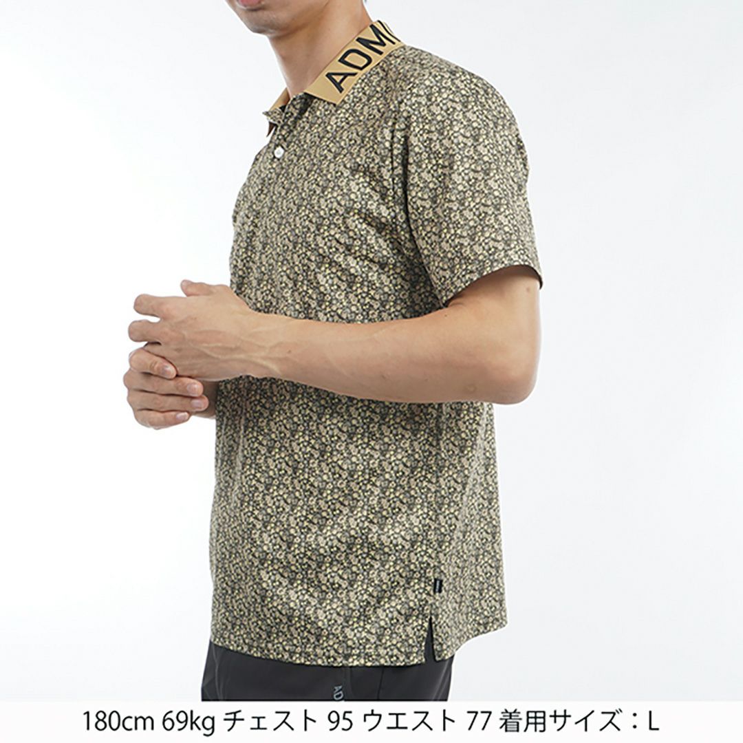 アドミラル ゴルフ Admiral GOLF メンズ メンズ 花柄プリント ポロシャツ ADMA535 詳細6