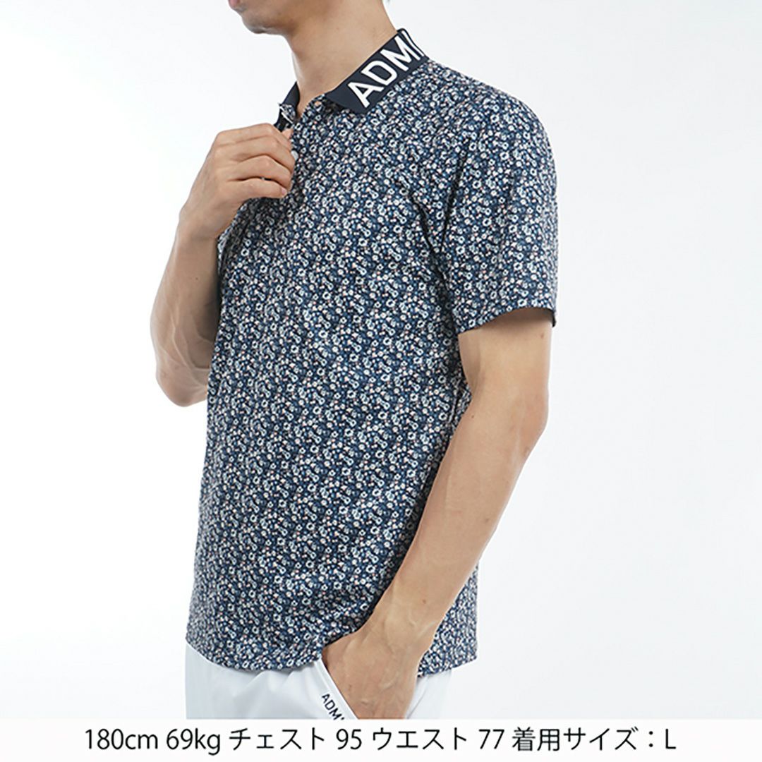 アドミラル ゴルフ Admiral GOLF メンズ メンズ 花柄プリント ポロシャツ ADMA535 詳細8