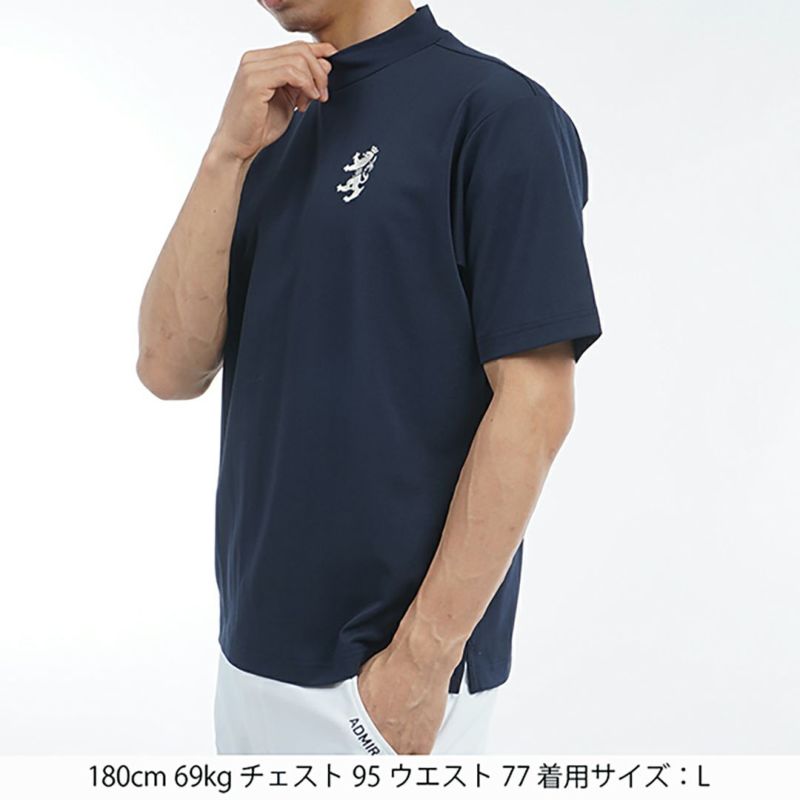 アドミラル ゴルフ Admiral GOLF メンズ メンズ ビッグ鹿の子 アクティブモックネックシャツ ADMA536 詳細5