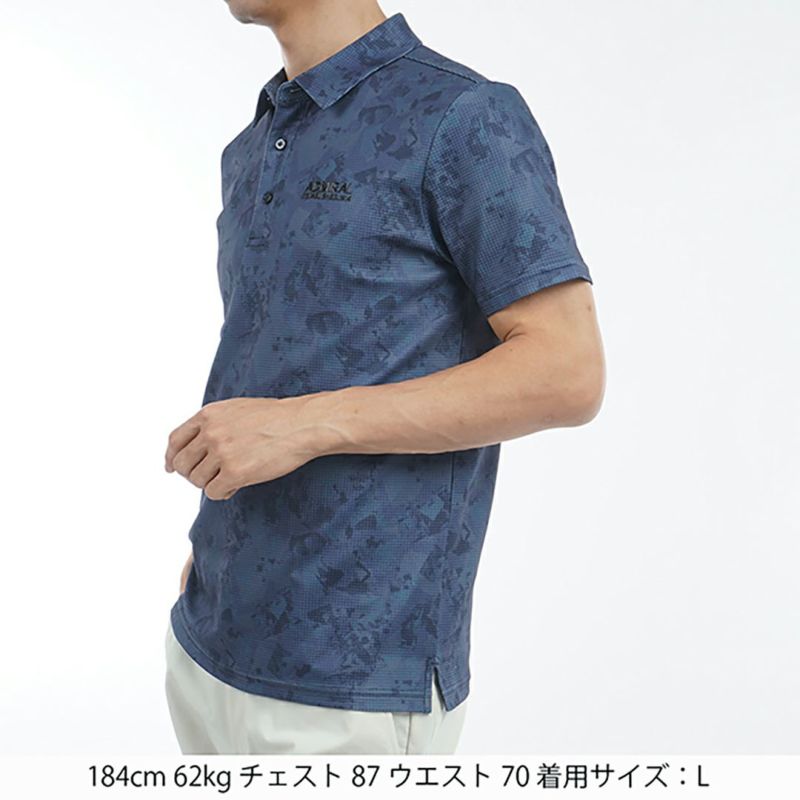 アドミラル ゴルフ Admiral GOLF メンズ メンズ ローラー カモフラージュプリントシャツ ADMA538 詳細11